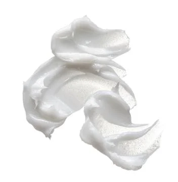 Texture of cream on white background Stock Photos