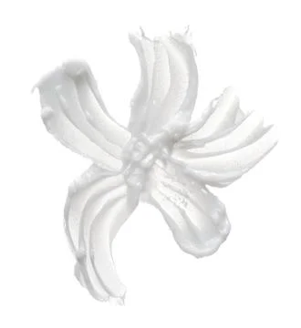 Texture of cream on white background Stock Photos