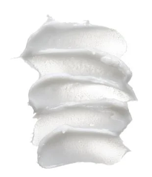 Texture of cream on white background Stock Photos