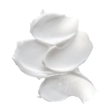 Texture of cream on white background Stock Photos