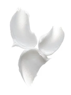Texture of cream on white background Stock Photos