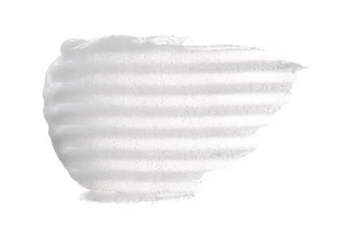 Texture of cream on white background Stock Photos
