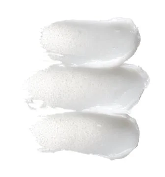 Texture of cream on white background Foto stock