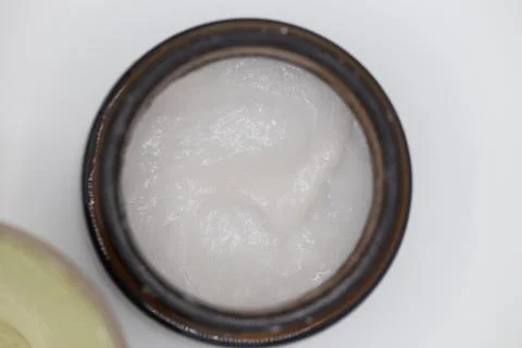 Texture of creams on white background Stock Photos