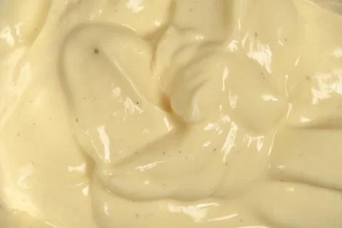 Texture of creamy bourbon vanilla pudding Stock Photos