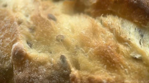 Texture of Crispy Crust Baked White Bread Stock Footage 278556015