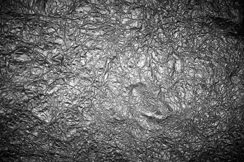 Texture of crumpled foil Stock Photos