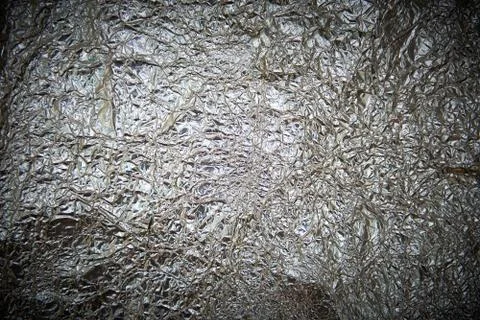 Texture of crumpled foil Foto stock