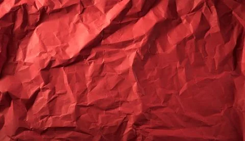 Texture of crumpled red paper. Creative vintage for design background. Stock Photos