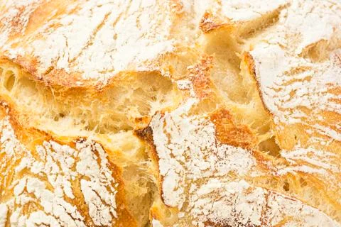 Texture of Crust on Loaf of Bread Stock-Fotos