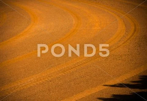 Texture curve wheel track Stock Photos