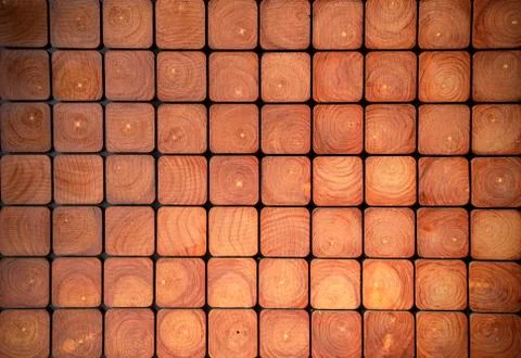 Texture of cut tree wooden cube Stock Photos