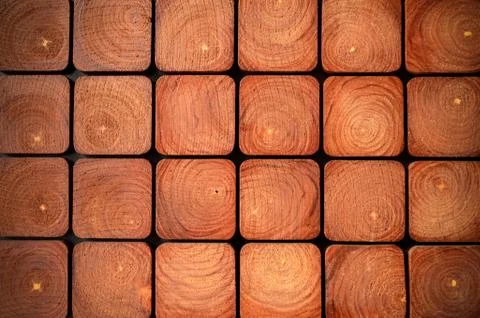 Texture of cut tree wooden cube Stock Photos