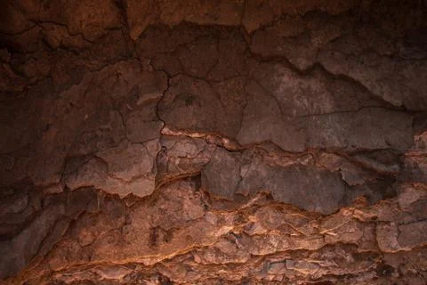 Texture of damaged laminated stone in cracks Stock Photos