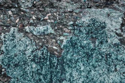 Texture of damaged laminated stone in cracks Stock Photos