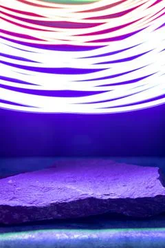 Texture dark concentrate floor with mist or fog. Spectrum light color. Stock Photos