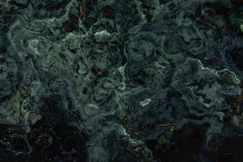 Texture of dark green marble with white veins. Abstract green marble. Glossy  Stock Photos