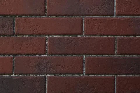 Texture of dark red brick wall as background 스톡 사진