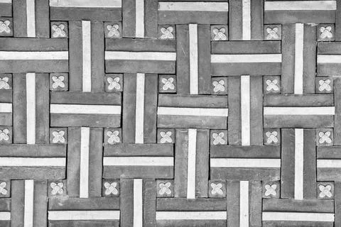 Texture of a decorative brick-like tiles. Abstract background for design. Stock Photos