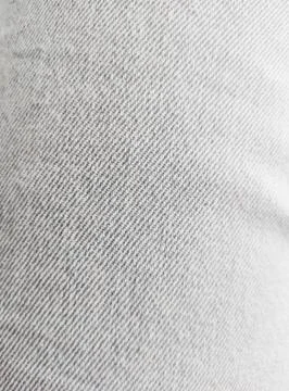 Texture of denim close up, weave threads in fabric Stock Photos