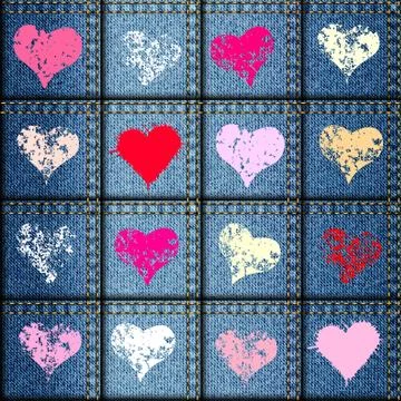 Texture of denim fabric. イラスト素材