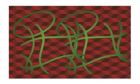 Texture design art on square block background Illustrazione stock