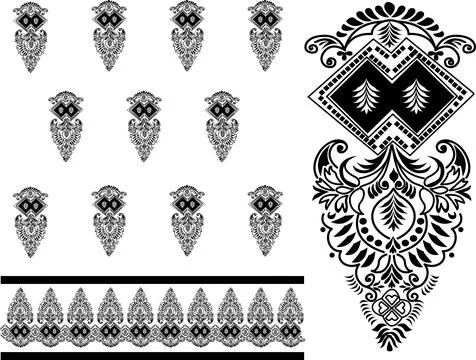 Texture design for textile industry with isolated background illustration Stock Illustration