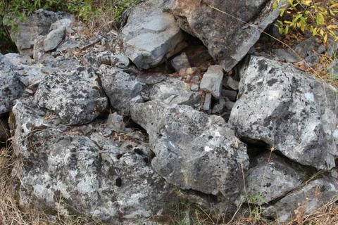 The texture of the destroyed stones Stock Photos