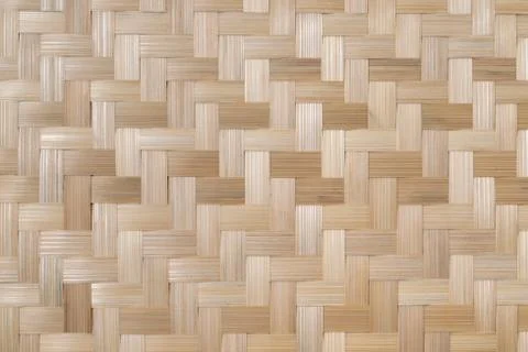 Texture details stripe pattern of bamboo weave for background. Stock Photos