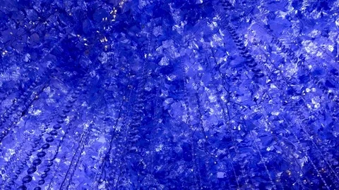 Texture of diamond crystal chandelier in violet blue purple colors. 스톡 동영상 287584271