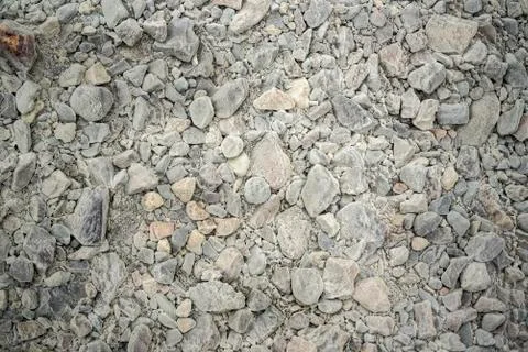Texture of different sizes of white stones, Iceland. Stock Photos