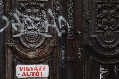 The texture of the door Stock Photos