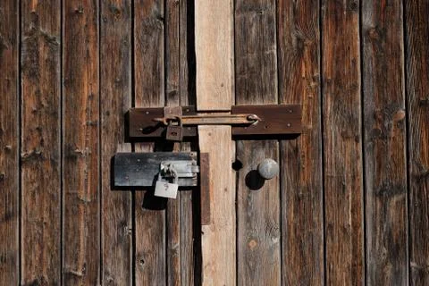 The texture of the door Stock Photos