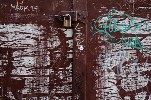 The texture of the door Stock Photos