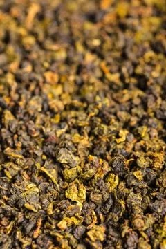 Texture of dry green tea Stock Photos