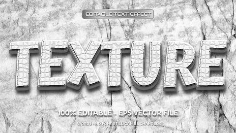 Texture editable text effect with natural stone background Stock Illustration