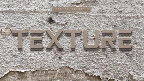 Texture editable text effect with natural wall background Stock Illustration