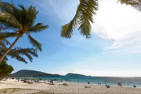 Texture effect in Hat Patong Beach photo Stock Photos
