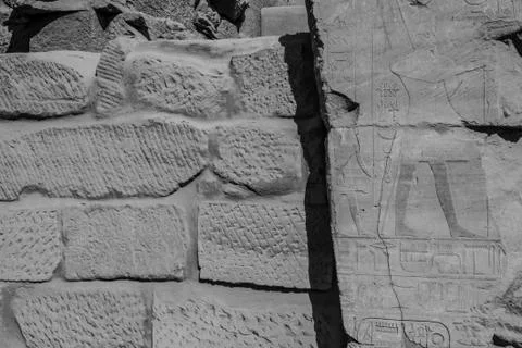 Texture of Egypt. Beautiful texture in Egypt. The texture of the ancient ston Stock Photos
