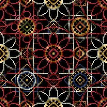 The texture of the embroidery thread. Stock Illustration