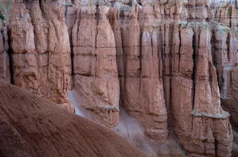 Texture of Eroding Wall Of Hoodoos In Bryce Canyon Foto stock