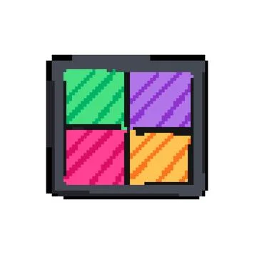 Texture eyeshadow face pixel art vector illustration 스톡 일러스트
