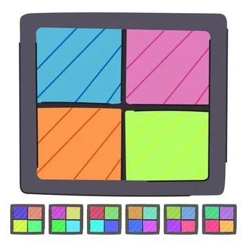 Texture eyeshadow face vector cartoon graphic 스톡 일러스트