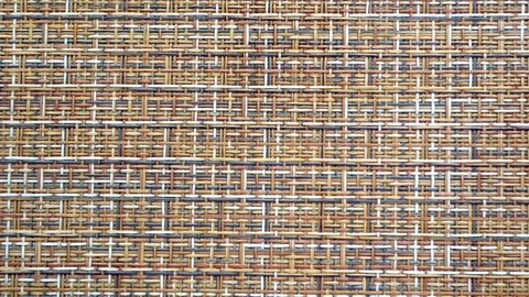 The texture of the fabric. Beige wicker fabric. Close-up. 動画素材 111564052