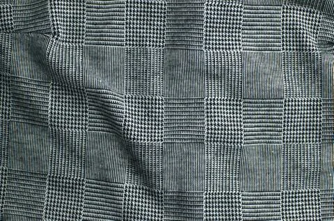 The texture of the fabric. Black and white background Stock Photos