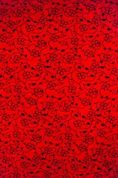Texture fabric of flowers for red background Stock Illustration