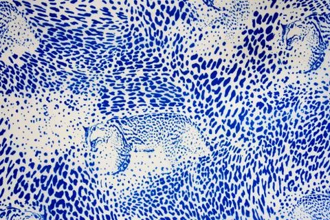 Texture fabric of Jaguar for background Stock Photos