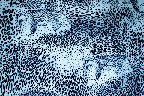 Texture fabric of Jaguar for background Stock Photos