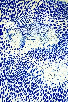 Texture fabric of Jaguar for background Stock Photos