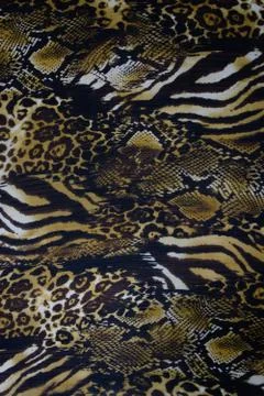 Texture fabric of leopard skin for background Stock Photos